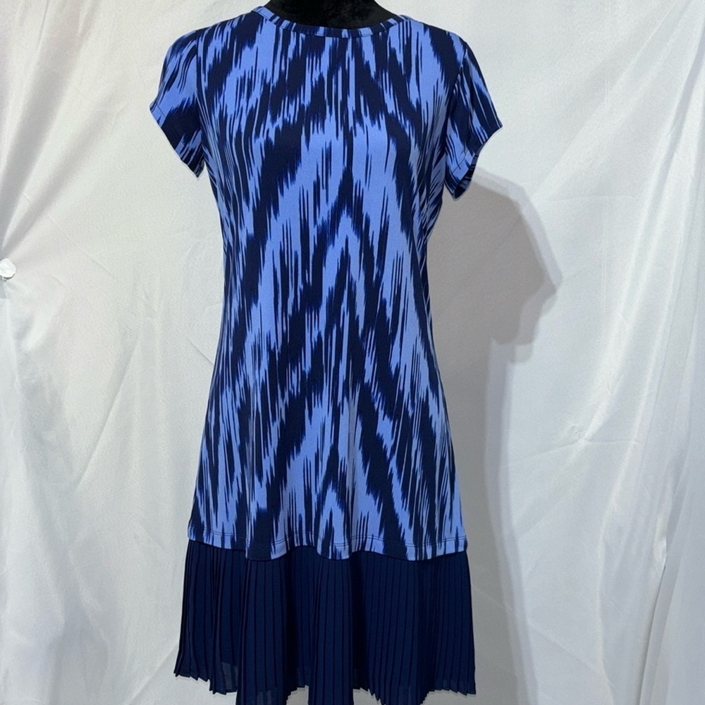 Michael Kors blue navy drop waist dress Small